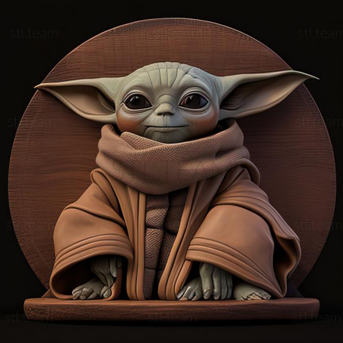 Characters st Baby Yoda from Mandalorian